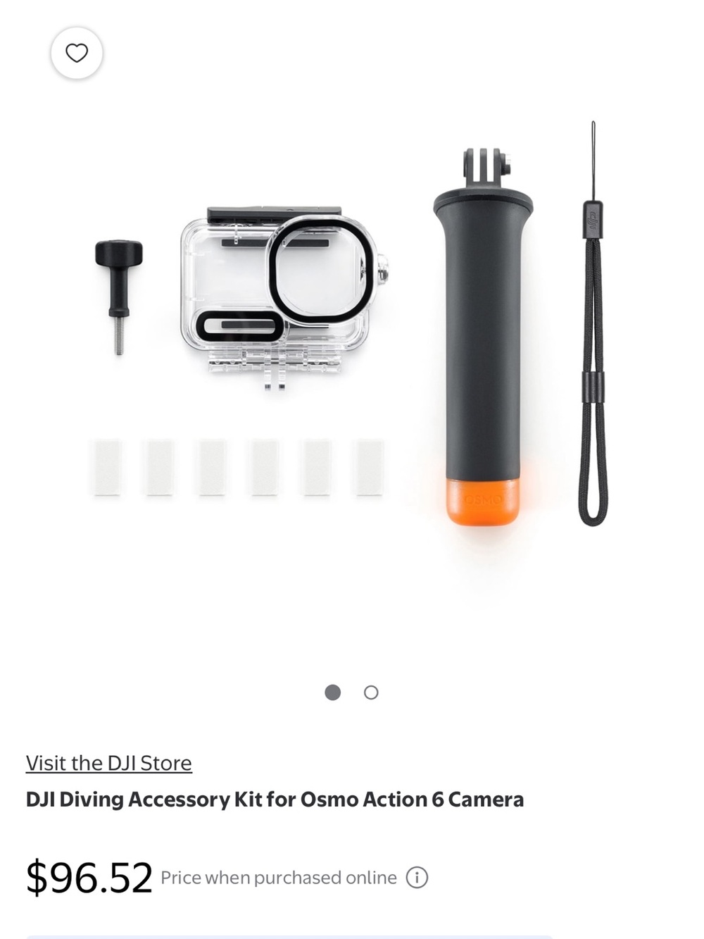 DJI Accessory Set for Osmo Action - Black and Orange